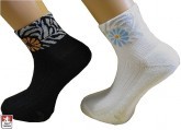 Dámské ponožky polofroté vzor KVĚT 