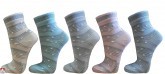 Dámské ponožky pastelové, jemné proužky  37-41