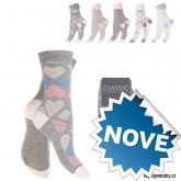 Dámské vzorované ponožky komfortní lem