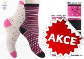 cenová akce Dámské barevné froté ponožky 